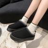 Fashion Women Ankle Snow Boots  Winter New Brand Fur Short Plush Warm Flats Slippers Shoes