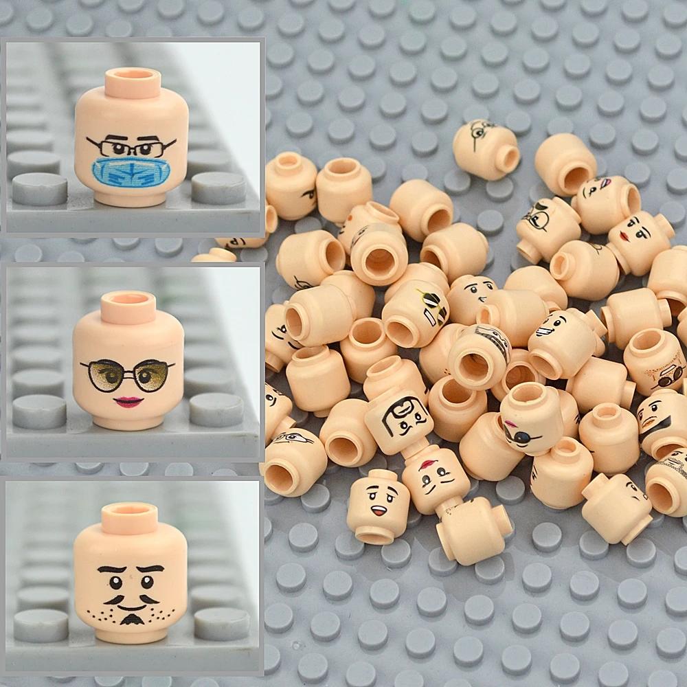Фигурка Голова Волосы Шляпа Лица Выражение DIY Кирпичи Строительные Блоки Модель Детские Игрушки Мальчик Девочка Подарок Креативный Смех Милый Лицевой Leduo