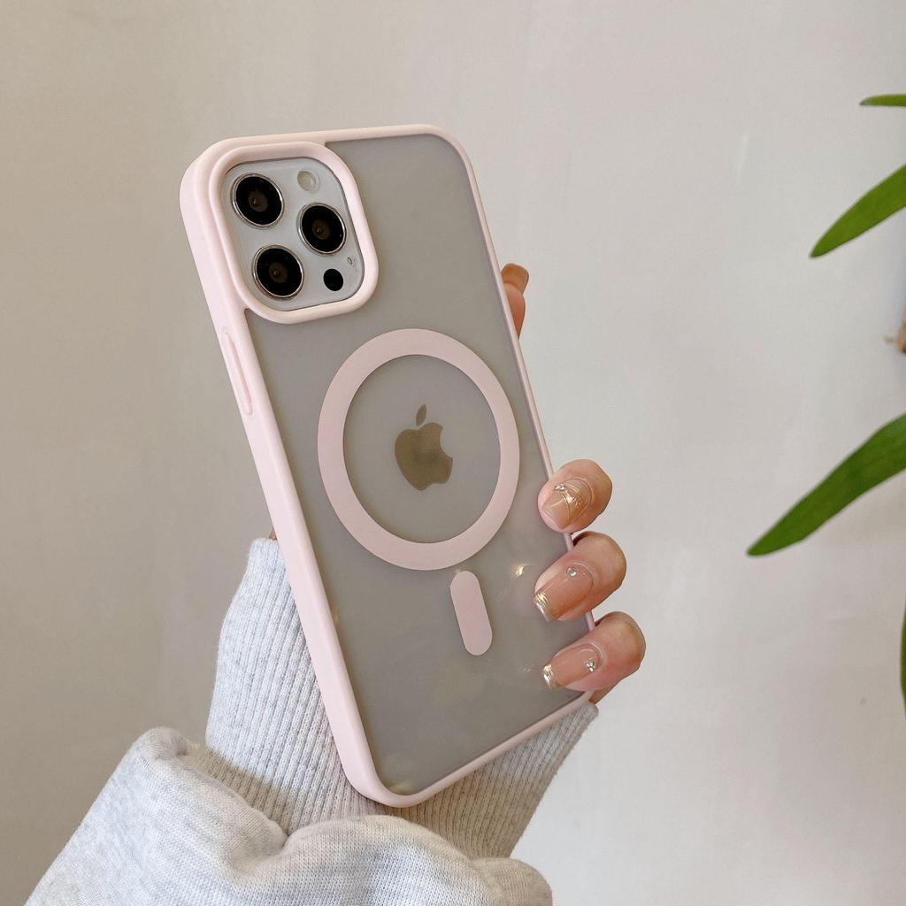 Прозрачный магнитный чехол-макаронс для iPhone 16 Pro Max/iPhone 15, силиконовый, акриловый, противоударный