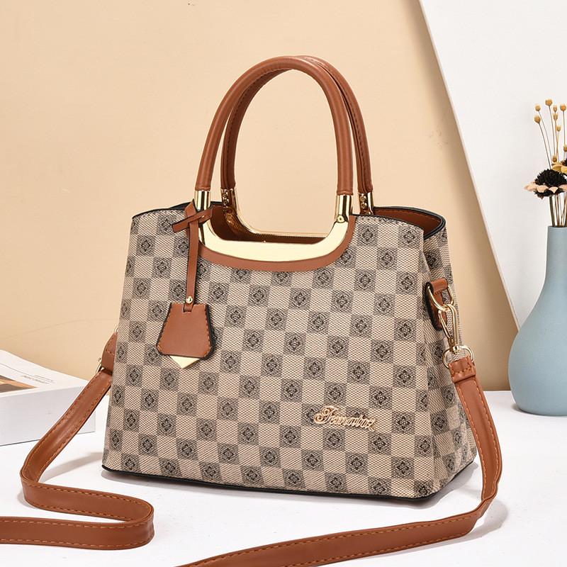 Stylish And Spacious Women's Tote Bag In Coffee And Earthy Yellow For Daily Use