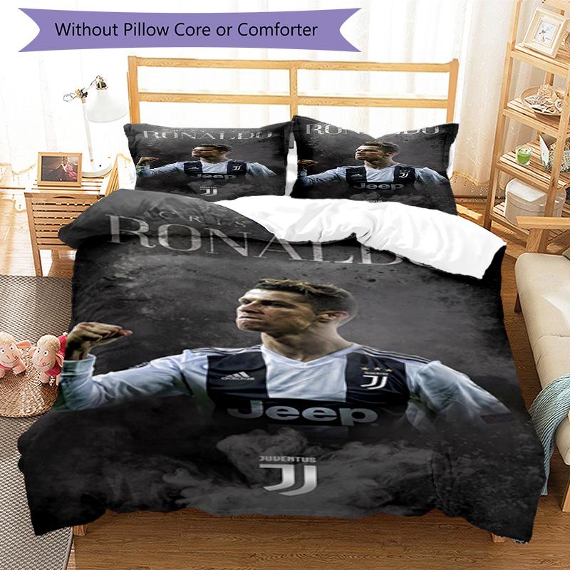 Ronaldo's Cb7 Ronaldo Celebration Bedding Set, Breathable Duvet Cover with Pillowcases, Soft Bed Linen for Bedroom Home Decoration, Perfect Festival B