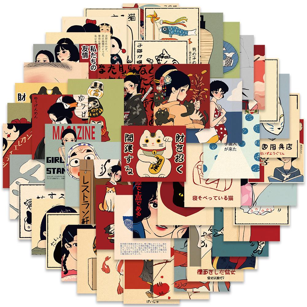 10/30/50 шт. Мультяшные наклейки в японском стиле на Весенний день Kawaii Аниме Девочка Наклейки DIY Наклейки для багажа телефона холодильника Граффити