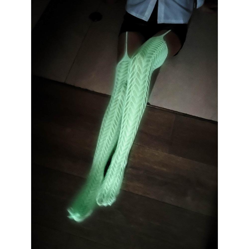 Glowing Fishnet Tights Mesh Hollow Out Pantyhose Fashion Fishnet Stockings