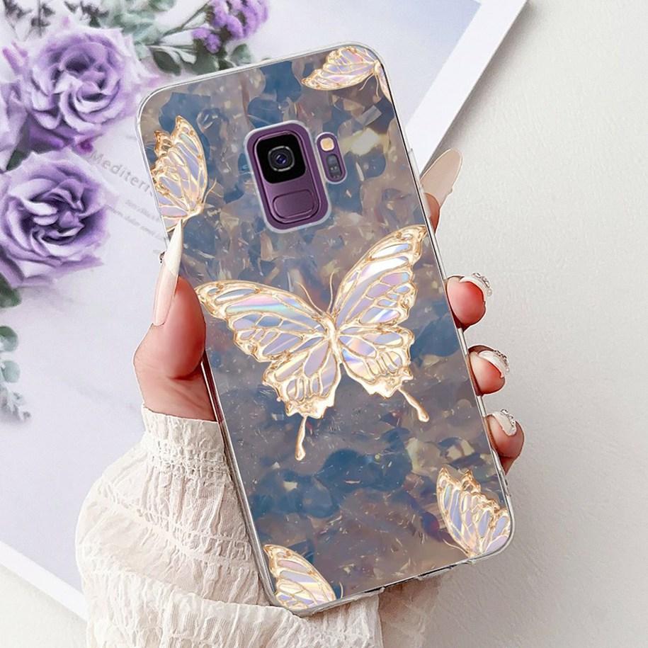 Чехол для Samsung Galaxy S9 SM-G960F Чехол Модный Цветок Мягкий Тонкий Задняя Крышка Для Samsung S9 Plus S 9 GalaxyS9 S9+ SM-G965F Capa