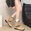 Fashion Autumn Winter Women Western Ankle Boots Fashion Pointed Toe Low Heel Shoes Belt Buckle Ladies Elegant Short Booties