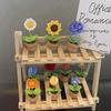 Crochet Flower Girasol Potted Mother's Day Gifts Artificial Flowers Pot Ornament Finished Crochet Sunflower Graduations Gifts