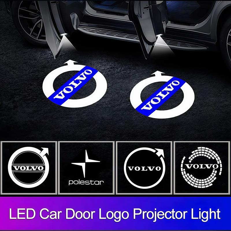 2Pcs Volvo Emblem Car Door Welcome Light For Volvo XC60 XC40 V60 V40 XC90 XC70 V50 S60 V70 S90 AWD S80 T6 V90 EX30 EX90 ES90 C40 ars321