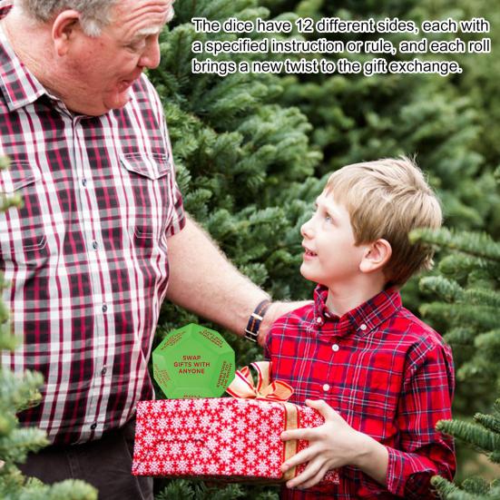 1/2Pcs Santa Swap Gift Exchange Dice Christmas Exchange Dice Game 12 Different