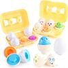 6-Piece Infant Education Twist Egg Shape Vegetable Matching Toy Set