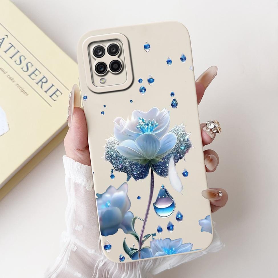 Чехол Funda для Samsung A12 Case A125F Силиконовый Милый Kawaii Роскошный Модный Цветочный Чехол для Телефона Samsung Galaxy A12 Ударопрочный