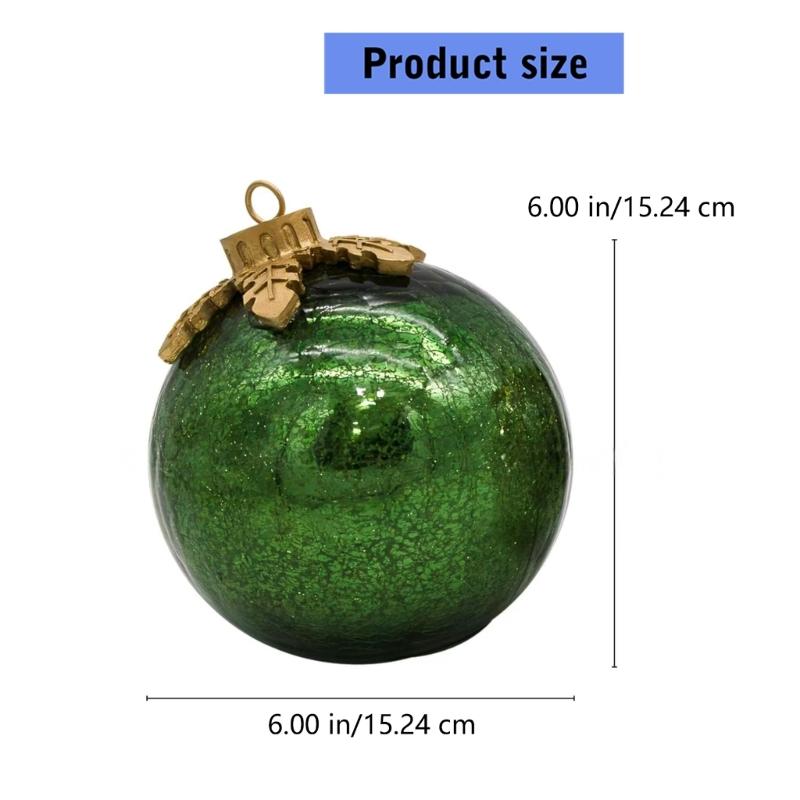 Portable Glass Christmas Ball Decoration with User Friendly Battery Power Indoor Holiday Ornament PEG Texture for Home