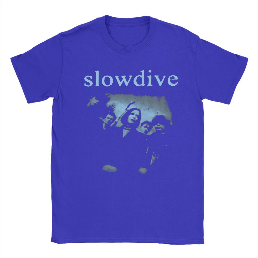 Casual Slowdive T-Shirts Men Crewneck 100% Cotton T Shirt Tour 90s Short Sleeve Tees Gift Idea Clothing