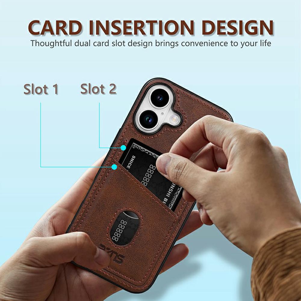 AZNS Серия K1 Чехол для iPhone 17 Текстура теленка Противоударный PU+TPU Чехол для телефона