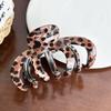 Trendy Leopard Print Mixed Material Hair Claw Clip Perfect For Use Everyday