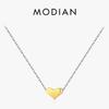 Gold Color Exquisite Heart Pendant Real 925 Sterling Silver Love Necklace Chain For Women Wedding Statement Fine Jewelry