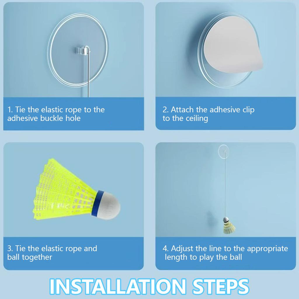 Single Player Badminton Trainer Automatic Rebound Badminton Trainer Self Practice Trainer for Beginners and Amateurs