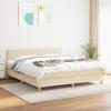 3140470 vidaXL Divan Bed with Mattress Cream 160x200 Cm Fabric