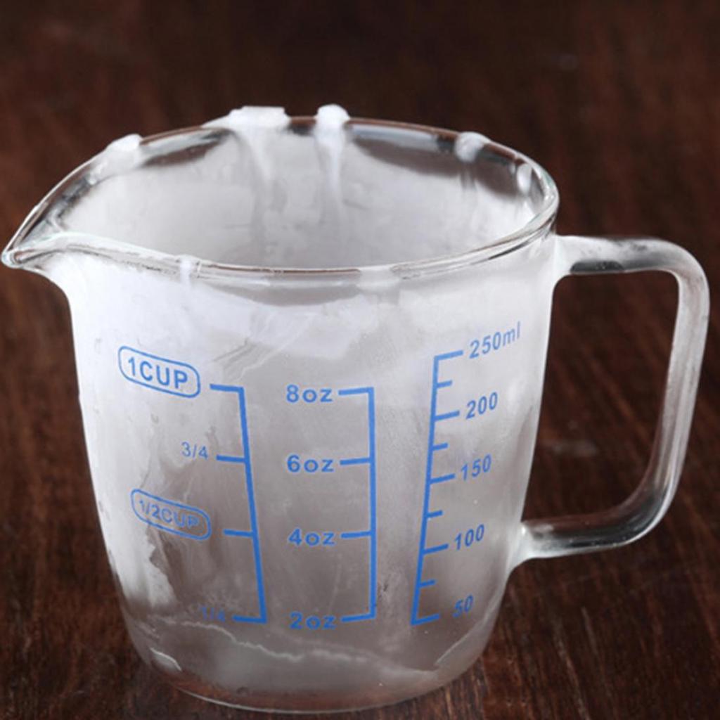 H&K Store 250ml 500ml Heat-resisting Glass Measuring Cup Milk Scale Microwave Measure Jug