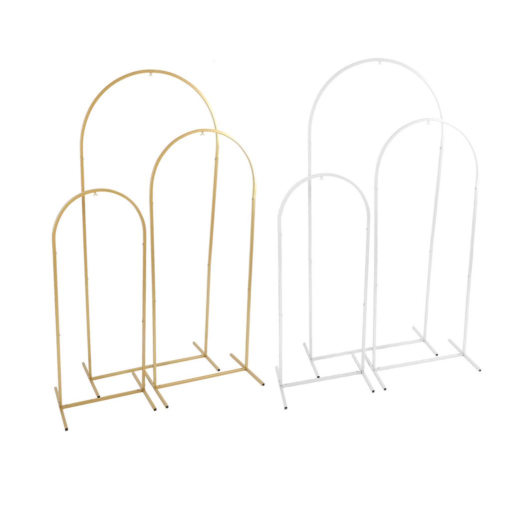 Комплект из 3 предметов, подставка для свадебной арки, 4 фута, 5 футов, 6 футов, металлическая подставка для арочного фона с воздушными шарами для улицы