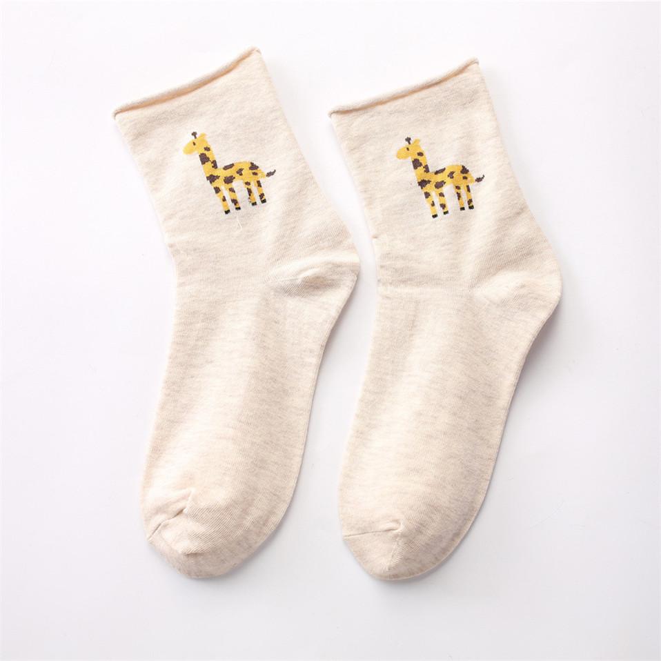 Новые хлопковые носки с изображением фламинго, женские забавные носки в стиле Харадзюку, зимние винные носки, носки для счастливых девочек