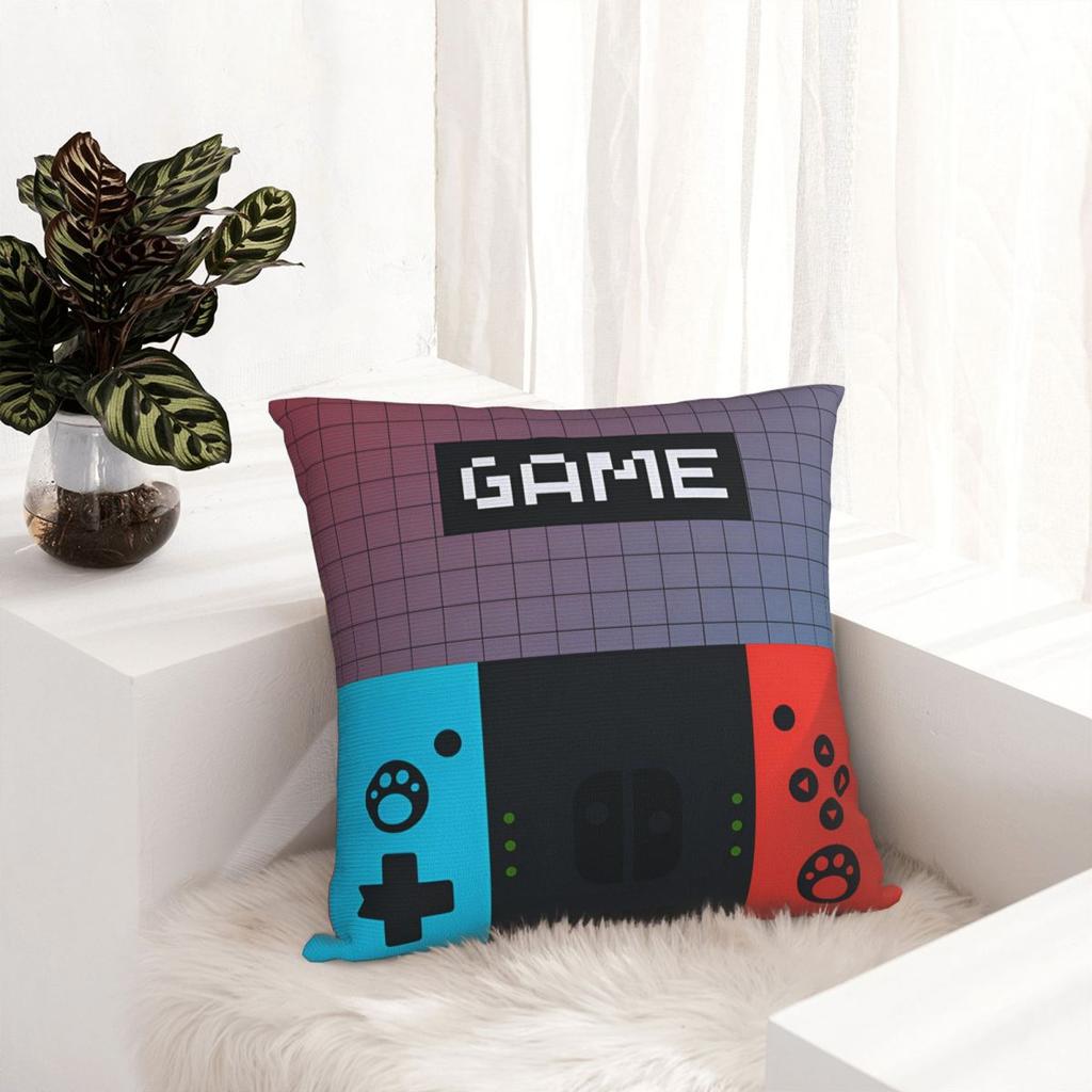 Games Console Pillow Cases 90S Gaming Cushion Covers Awesome Zippered Decorative Throw Pillow Case Cover For Sofa 40*40Cm