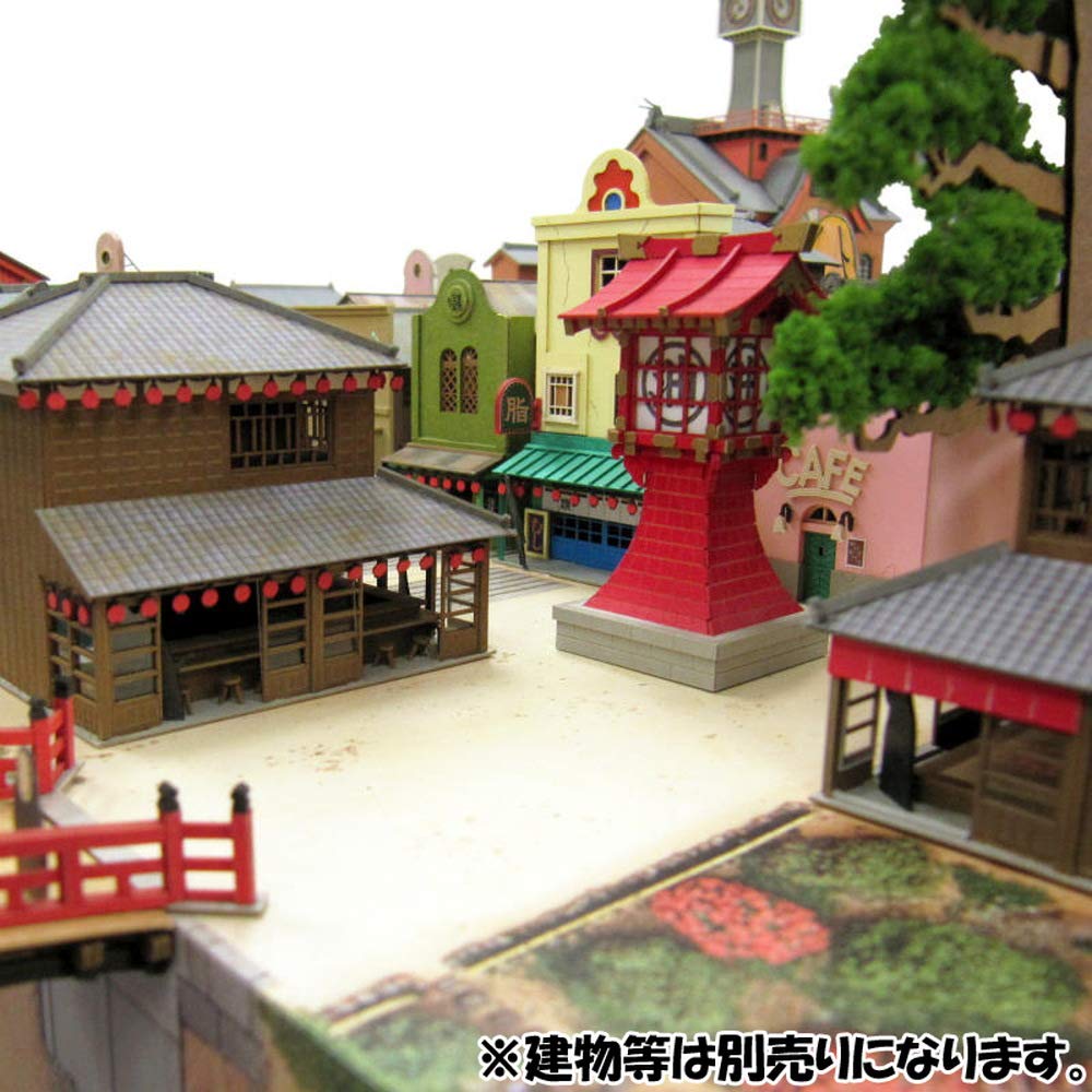 Sankei Studio Ghibli Series Унесенные призраками Таинственный город Диорама Бумажная поделка 1/150 MK07-32