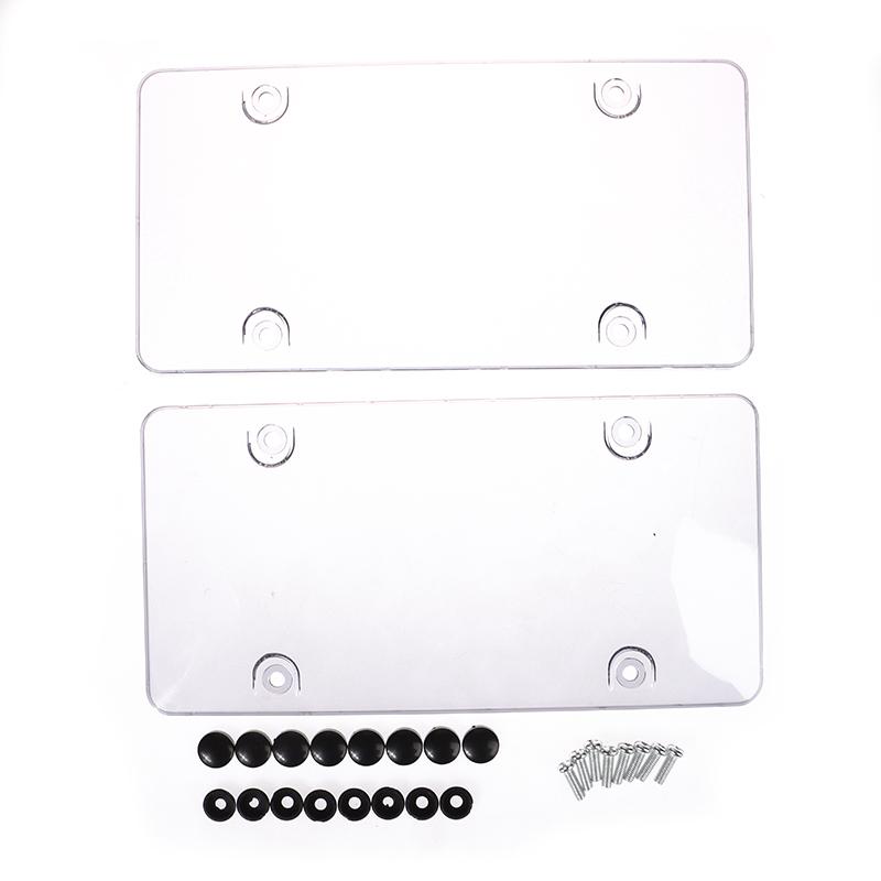 2 шт. Тонированная накладка-щиток для номерного знака автомобиля, пластиковый прозрачный протектор, рамка для номерного знака автомобиля, внешние аксессуары