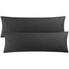 PiccoCasa Body Pillow 2 Envelope Solid Long Hotel 50x160cm Cover, Pillowcases, Microfiber, Style, Color, Nordic, Soft, Pillowcase, Quality, Black,