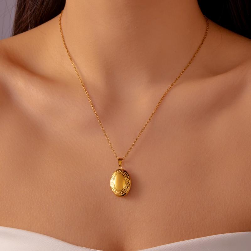 Подвеска-медальон из нержавеющей стали с открывающимся отсеком для фото, ожерелье-цепочка с подвеской в виде сердца и цирконами, ювелирное украшение-колье, подарок для семьи, любимого человека