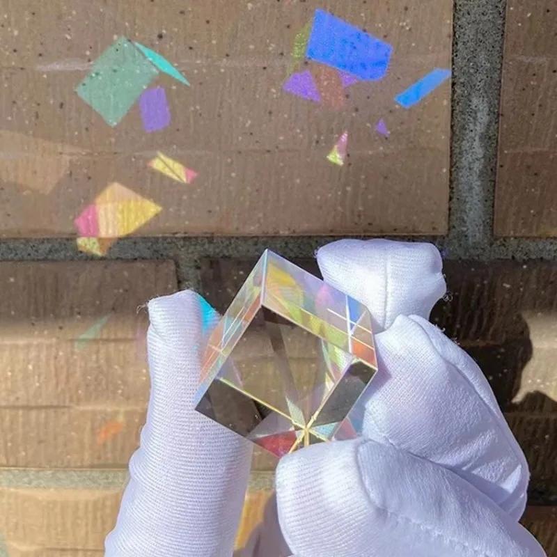 Оптическое стекло X-куб Дихроичный кубический призма Научный Магический куб-призма Разделитель Обучающий Подарок Идея Класс Физика Обучающая игрушка