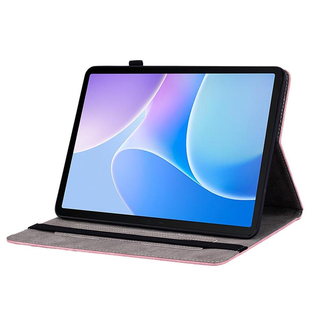 For Infinix Xpad 20 Case Card Holder Anti-Scratch Leather Cover Rose Flower Imprint