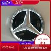 Car Sticker 2025 Hot For Mercedes Benz Fit For Mercedes Benz Chrome Silver Front Grille Mirror Star LED White Illuminated Emblem