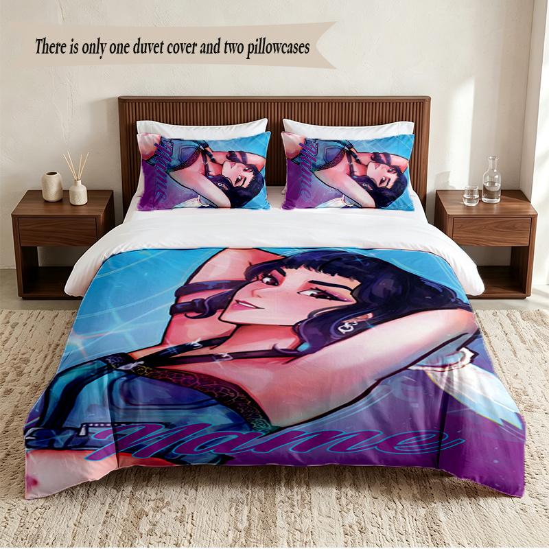 zoey Personalized Custom Name 3‑Piece Bedding Set Soft Duvet Cover Set For Bedroom Home Decor