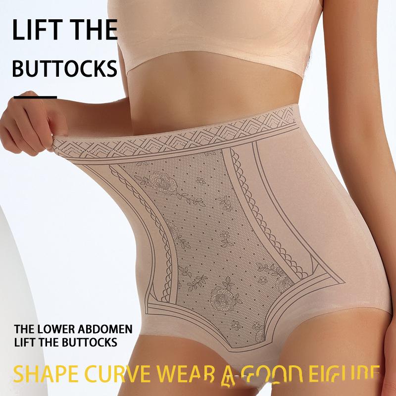Женские трусики с высокой талией для контроля живота, плоские трусики для живота, бесшовные трусы, послеродовое нижнее белье для похудения, утягивающее тело, брюки