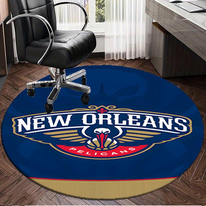 Pelicans Team Spirit Round mat, Anti-slip Circle Carpet Chair rug For livingroom,Bedroom, doormat home decor Gift Christmas Gifts