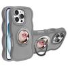 For iPhone 16 Pro Case Compatble with MagSafe Kickstand TPU+PC Phone Cover Built-In Mirror