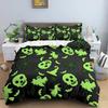 3D Skull Bedding Set Halloween Bats Duvet Cover Skull Polyester Comforter Cover Set Double King Queen Kids Polyester Quilt Cover