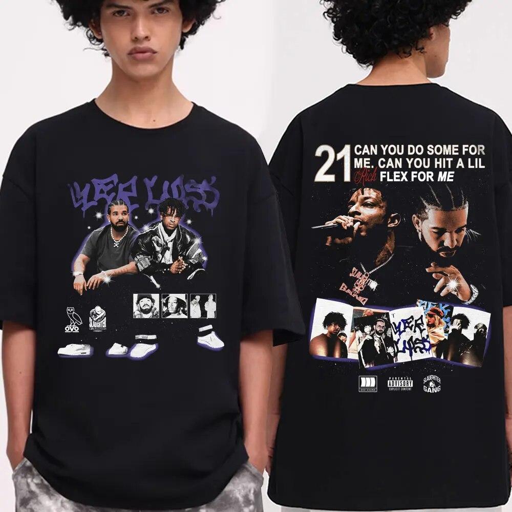 Рэпер Дрейк, новая футболка большого размера, сертифицированная футболка для мальчиков с принтом альбома Lover Boy, унисекс, повседневные забавные футболки в стиле хип-хоп, уличная одежда унисекс