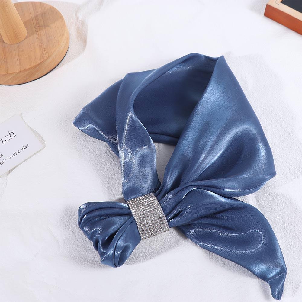 Shawl Imitation Silk Cross Neckerchief Satin False Collar Silk Scarf Cross Scarves