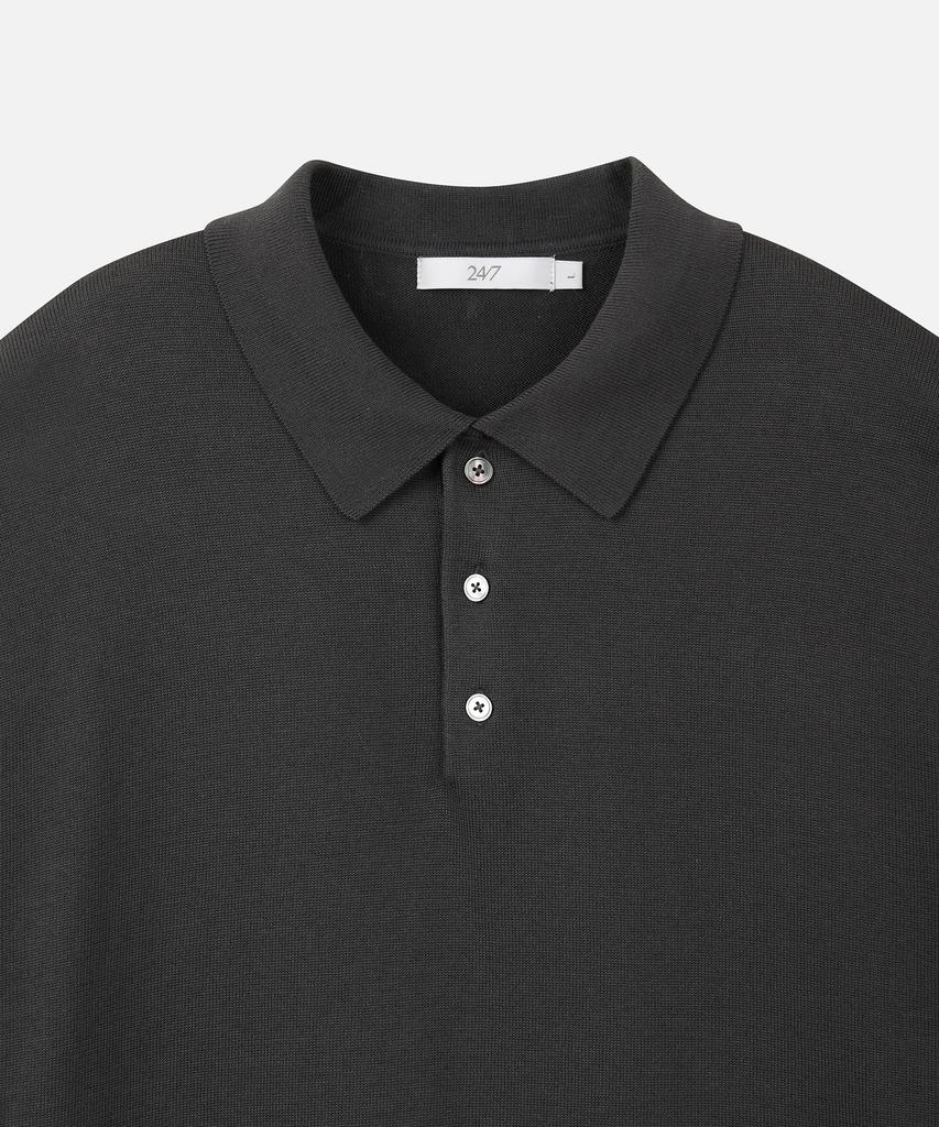 247Silijeu Хлопок Супима Воротник Полушерсть Темно-серый (Тип Б)