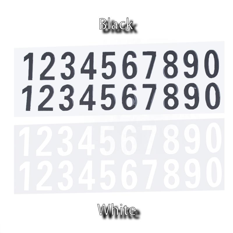 Дверь автомобиля или дома Адрес улицы Номер почтового ящика Цифры Цифры Машины Номер Ворота Виниловая наклейка Светоотражающие наклейки Белый Черный