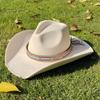 New Classic Suede 9.5CM Large Brim Western Cowboy Fedora Hat Men and Women Cowboy Hat Fashion Travel Party Hat Sombrero Vaquero