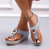Women Summer Sandals Open Toe Beach Shoes Flip Flops Wedges Comfortable Slippers Cute Sandals