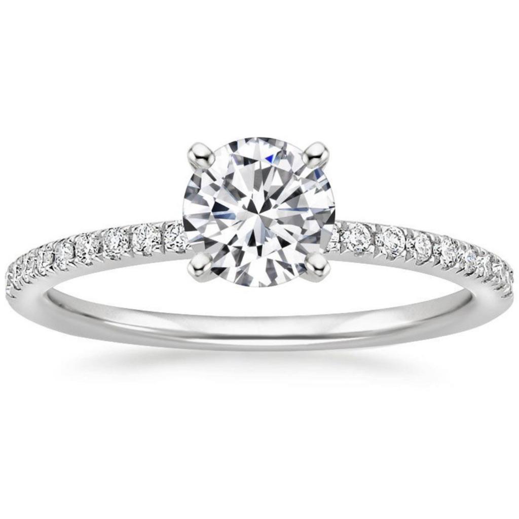 Minimalist Sterling (S925) Ring With Imitation Zirconia For Custom-made Wedding Bands