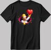 The Simpsons Valentine Days Short Sleeve White-Black Men's / Women's T-Shirt C414
