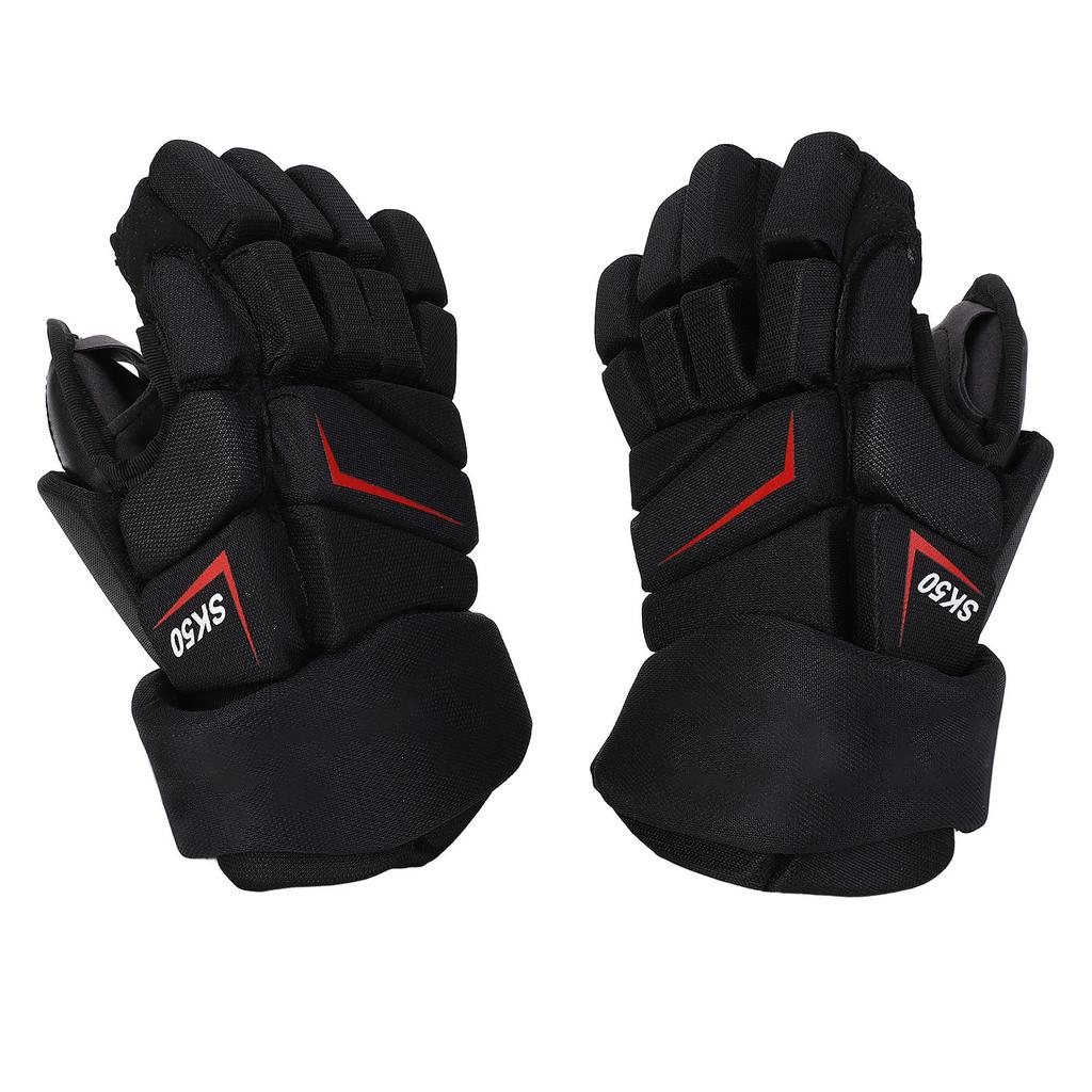 1 пара хоккейных перчаток с дышащей защитой пальцев, плотно облегающие, из нейлоновой ткани, с пеной EVA