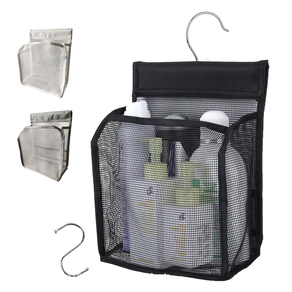 Eco Friendly Shower Caddy Non Drill Wall Mount Adjustable Pockets For Bathroom Essentials No Holes Needed