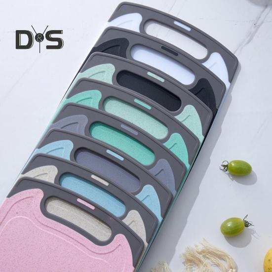 Двусторонняя разделочная доска для овощей и мяса с канавками Удобная ручка с нескользящим покрытием Необходимая кухонная вещь для гурманов и шеф-поваров