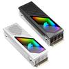 Радиатор для M.2 2280 SSD, алюминиевый радиатор для SSD с термосиликоновой прокладкой, 5В 3-контактный ARGB радиатор M.2 со встроенным вентилятором для M.2 2280