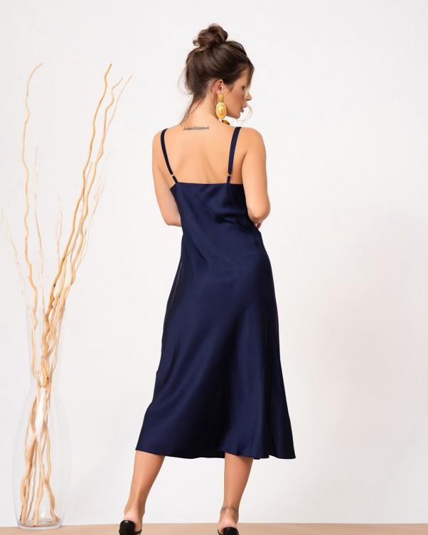 Silk Slip Dress with Straps ISSA Plus
